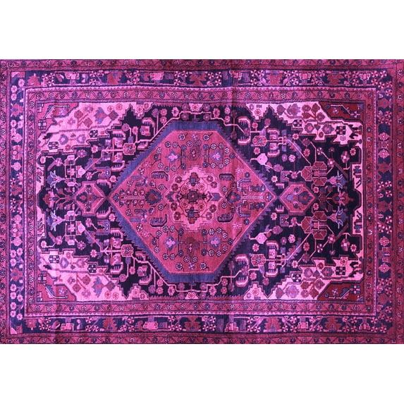 Ahgly Company Indoor Rectangle Persian Purple Traditional Area Rugs, 3' x 5'