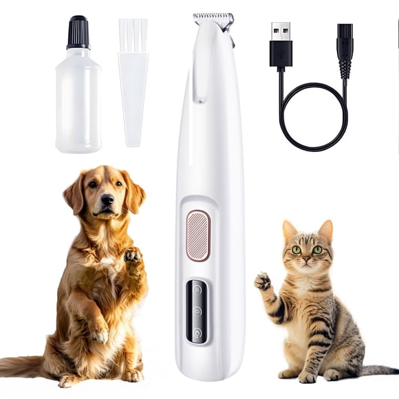 Recortadora eléctrica COUEYOA para perros con luz LED recargable