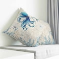 thumbnail image 3 of Blue Octopus Coastal Pillow Covers 16x16 Inch Decorative Throw Pillow Cover, Coral Summer Beach Nautical Ocean Beige Sofa Pillowcases Accent Cushion Case Home Decor Bedroom Living Room, 3 of 6
