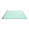 thumbnail image 2 of Ahgly Company Machine Washable Indoor Square Solid Turquoise Blue Modern Area Rugs, 7' Square, 2 of 4