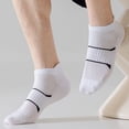 thumbnail image 5 of Men's No Show Boat Socks Thin Honeycomb Mesh Anti Slip Cushioned Sole Sweat Wicking Cotton Neutral Shades Summer Running Sports Daily Wear, Ankle Socks Men Multicolor Free Size, 5 of 9