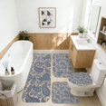 thumbnail image 2 of Paisley and Floral Beige Pattern Bathroom Rug Set 4 Piece,Includes Contour,Lid Cover,Bath Mat,Non-Slip Extra Soft Absorbent Washable, 2 of 5