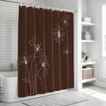 thumbnail image 5 of Brown Floral Shower Curtain Set - Extra Long 72" x 96" Washable Bathtub Curtain with 12 Hooks, Spring Flower Waterproof Fabric Stall Shower Curtains for Bathroom/Bathtub Décor, 5 of 6