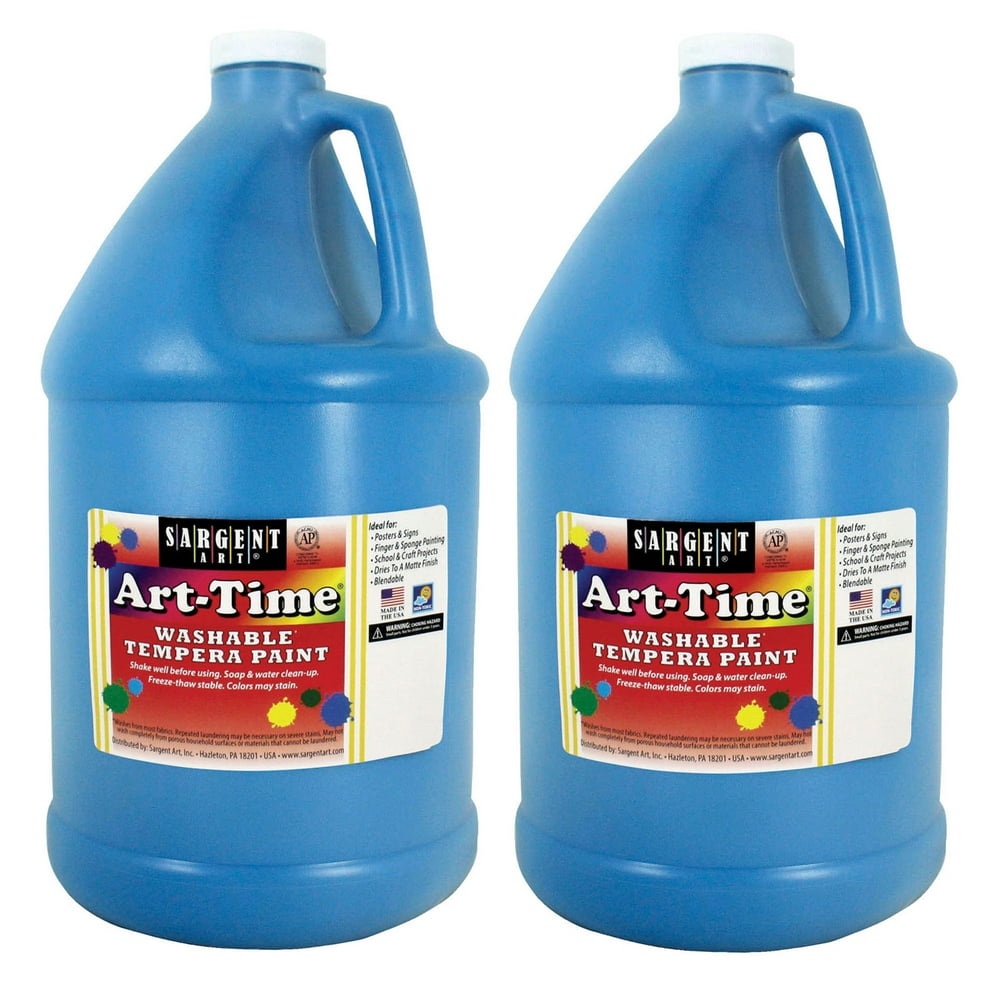 Sargent Art® ArtTime® Washable Tempera Paint, Gallon, Turquoise, Pack