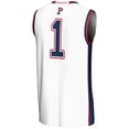 thumbnail image 3 of Youth GameDay Greats #1 White Pennsylvania Quakers Lightweight Basketball Jersey, 3 of 4