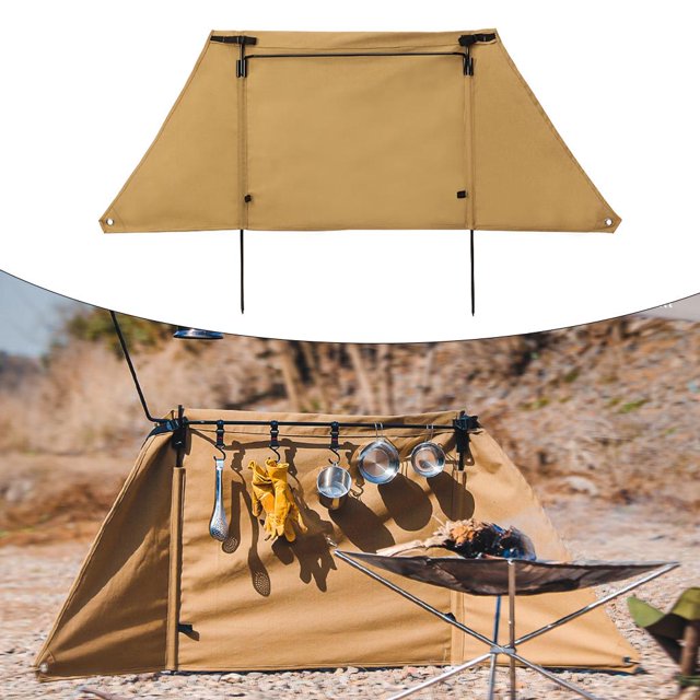 Estufa para acampar al aire libre cortavientos, cocina plegable no inflamable, cortina de parabrisas, parabrisas portátil para barbacoa, Picnic, sende Macarena parabrisas de la estufa del campamento