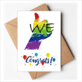 thumbnail image 1 of LGBT bandera del Arco Iris nos Sobre de la Carta de felicitación de la tarjeta de matrimonio, 1 of 4