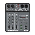 thumbnail image 1 of Milaget 4 Channel USB Mixer 48V Power Sound System for Broadcast Home Studio, 1 of 9