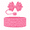 Ballerina Pink, variant on Grit & Grace Heart Scroll Shorty Boot + Gracie Topper - Gold Gloss, Fits Select 20-40oz