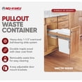 thumbnail image 3 of Rev-A-Shelf Top Mount Single Pullout Under Cabinet Trash Can, 35 Qt, 4WCTM-12DM1-175, 3 of 13
