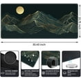 thumbnail image 4 of XXL Large Mouse Pad, Green Big Mousepad with Stitched Edges& Stable Rubber Base, Keyboard Mat Desk Pad for Work, Game, Office, Home (A-Mountain Cyan, Extended), 4 of 6