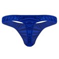thumbnail image 5 of Lencería para hombre, bragas masculinas Gay, cordón para hombre, satén suave brillante, con volantes, Bikini de tiro bajo, suspensorio tipo Tanga, ropa interior, 5 of 5