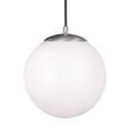 thumbnail image 2 of Sea Gull Lighting 6020-04 Hanging Globe 10" Pendant in Satin Aluminum, 2 of 2