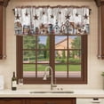 thumbnail image 6 of Farmhouse Curtain Valances for Windows, Kitchen Valance Window Treatments Panel 2 Pack, Western Texas Star American Country Berry Rod Pocket Short Curtains for Bathroom Bedroom 42 x 12 Inch, 6 of 8