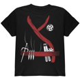 thumbnail image 1 of T-shirt Jeunesse de Costume d'Assassin Ninja du Clan Rouge d'Halloween, 1 of 2