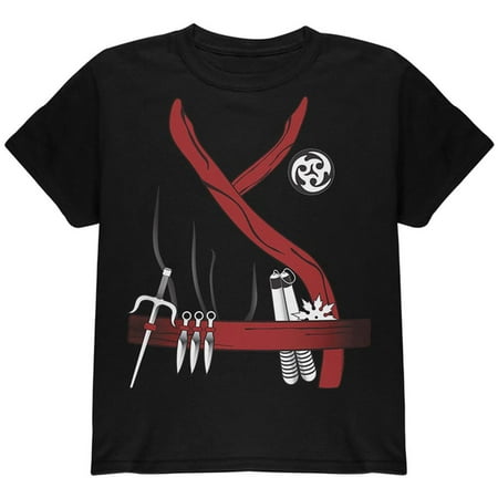 Halloween Red Clan Ninja Assassin Costume Youth T Shirt