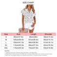 thumbnail image 4 of Blusa de gasa para mujer, cuello en V, manga corta, ajuste holgado, cómoda camisa informal para uso diario, color blanco 2XL, 4 of 4