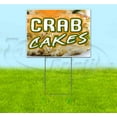 thumbnail image 1 of Crab Cakes (18" x 24") Yard Sign, Includes Metal Step Stake, 1 of 6