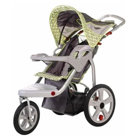 InStep - Safari Single Jogging Stroller, Gray and Green