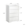 thumbnail image 3 of Resenkos 4 Drawer White Dresser for Bedroom, Modern Kids Wood Chest Organizer, 3 of 8