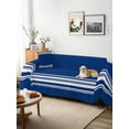 thumbnail image 3 of Blue Striped Couch Cover Sofa Covers 3 Cushion Sectional Couch, Farmhouse Blue White Stripes Washable Sofa Covers Slipcover Sectional Sofa Cover, Furniture Protector 71"x150", 3 of 9