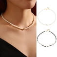 thumbnail image 4 of LYMAYTER Collier de Fausses Perles Collier pour Femmes - Style Bohème, Cœur de Fausses Perles, Réglable-Cyyltable, 4 of 7