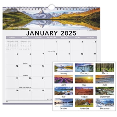 2025 Monthly Wall Calendar - 12 Months Hanging Calendar Large Size (14.9x11.4 Inches