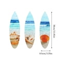 thumbnail image 3 of Surpdew 3 Pcs Ocean Beach Surfboard Wall Decor for Bedroom 11.8 x 3.35 Inches Coastal Hawaiian Wooden Hanging Sign Seashell Starfish Conch Blue Beachy Nautical Room Decoration Gift for Summer Holiday, 3 of 6
