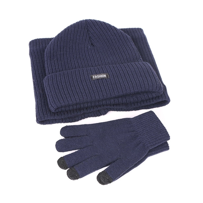 Womens Winter Knit Hat Scarf Gloves Set Touch Screen Thermal Warm Accessories Valkgard Winter Hat And Scarf Gloves Set For Women, Womens  main image 3