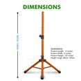 thumbnail image 2 of Technical Pro 2 Pack Orange Tripod Speaker Stands Steel 40 lbs Capacity Adjustable Height, 2 of 5