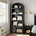 thumbnail image 6 of Accreate Bookcase 5 Shelf Arched Bookshelf 71.65in Tall Bookcase Farmhouse Display Storage Rack Wooden Bookshelves for Home office, Living Room, 6 of 9