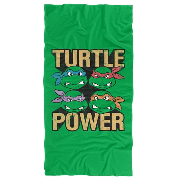 TMNT Beach Towel, 30"x60", Turtle Power Beach Towel