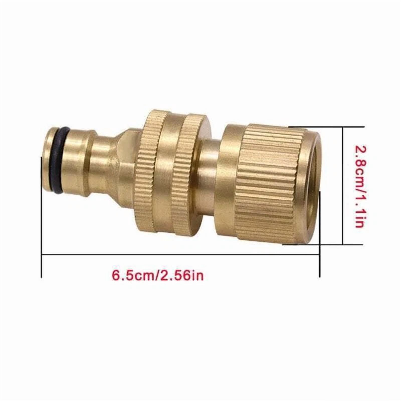 PURELY- 2 Set Garden Hose Quick Connect 3/4" Garden Hose Fit Female Male Brass Connector