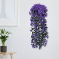 thumbnail image 4 of Hiroekza Violet & Vine Artificial Hanging Flowers Garland Faux Flower for Home Garden Outdoor, Wedding Decorations, UV Resistant Plastic Faux Hanging Flowers Purple, 4 of 7