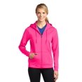 thumbnail image 1 of Sport-Tek® Ladies Sport-Wick® Fleece Full Zip Hooded Jacket. LST238 Rosa neón S deporte-tek LST238, 1 of 1