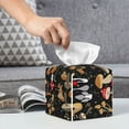 thumbnail image 6 of Naloa Various Mushrooms Tissue Box CoverLeather Tissue Holder Square Facial Tissue Case Facial Paper Organizer Dispenser for Bathroom, Vanity Countertop, Tabletop, Car, 6 of 8