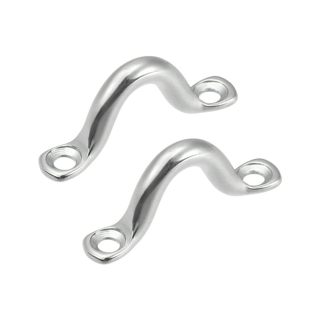 Correas de ojo de pad, lazos de cubierta, hebilla de sujeción de acero inoxidable de 2.5 pulgadas para bote kayak 2Pcs