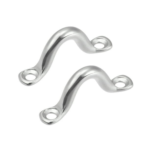 Correas de ojo de pad, lazos de cubierta, hebilla de sujeción de acero inoxidable de 2.5 pulgadas para bote kayak 2Pcs