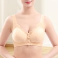 thumbnail image 2 of NIEWTR Bras for Seniors New Front Closure Bras for Older Women, Bra for Women Front Closure No Underwire Bra(Khaki,L), 2 of 9