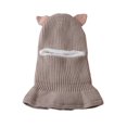 thumbnail image 1 of 2-5Y Winter Kids Hat Fleece Lining Fluffy Ball Ear Protection Multipurpose Knitting Beanies Hat Scarf for Outdoor, 1 of 10