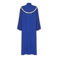thumbnail image 4 of RUNQHUI Women's Robe Metallic Collar Church Choir Robe Flared Sleeve Cassock for Priest Performance Royal Blue XXL, 4 of 7