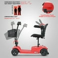 thumbnail image 5 of 4 Wheels Mobility Scooters for Seniors, with Adjustable Wheelchair RampElectric, with Features a Powerful 300W Motor, 300LBS, Making it Suitable for Adults and Seniors,Red, 5 of 8