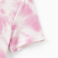 thumbnail image 6 of Barbie Womens Bamboo Pajamas Pink Tie Dye Short Sleeves Tee with Ruffle Shorts Pjs Set Sizes S-XL, 6 of 9