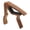 Dark Wood Grain, variant on Professional Quick Change Alloy Guitar Capo for Acoustic and Electric Guitar Ukulele Bass Banjo Violin, Dual-Unit 3.1 x 3.1 x 1.9 inches / 7.8 x 8.0 x 4.8 cm, Silver Tone