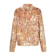 thumbnail image 5 of Ailaofu New Sequin Hoodie for Women, Long Sleeve Loose Fit Casual Jackets Fashion Full Zip Sparkly Coat Relaxed Fit Daily Wear, 5 of 5