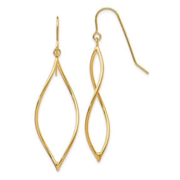 OZEL Spiral Wire Drop Earrings - Gold Plated Stainless Steel Statement Dangle Earrings | Twisted Spring Design, 3 Inches Long