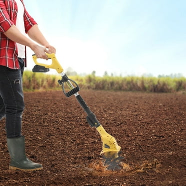 SHZICMY Cordless Garden Tiller, Electric Cultivator Rototiller Yard Lawn Power Tools 20V