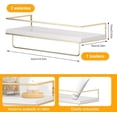 thumbnail image 2 of Repisas para Baño，Juego de 2 Repisas Flotantes de Pared，Repisas Flotantes，Estante de Almacenamiento para Baño Cocina Cuarto Estar Oficina Dormitorio, 2 of 4