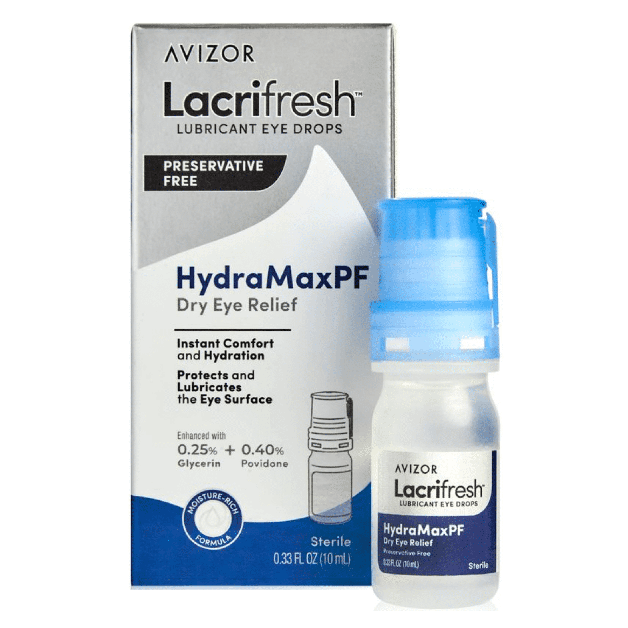 (3 pack) Lacrifresh HydraMax Preservative-Free Lubricant Eye Drops for Dry Eye Relief