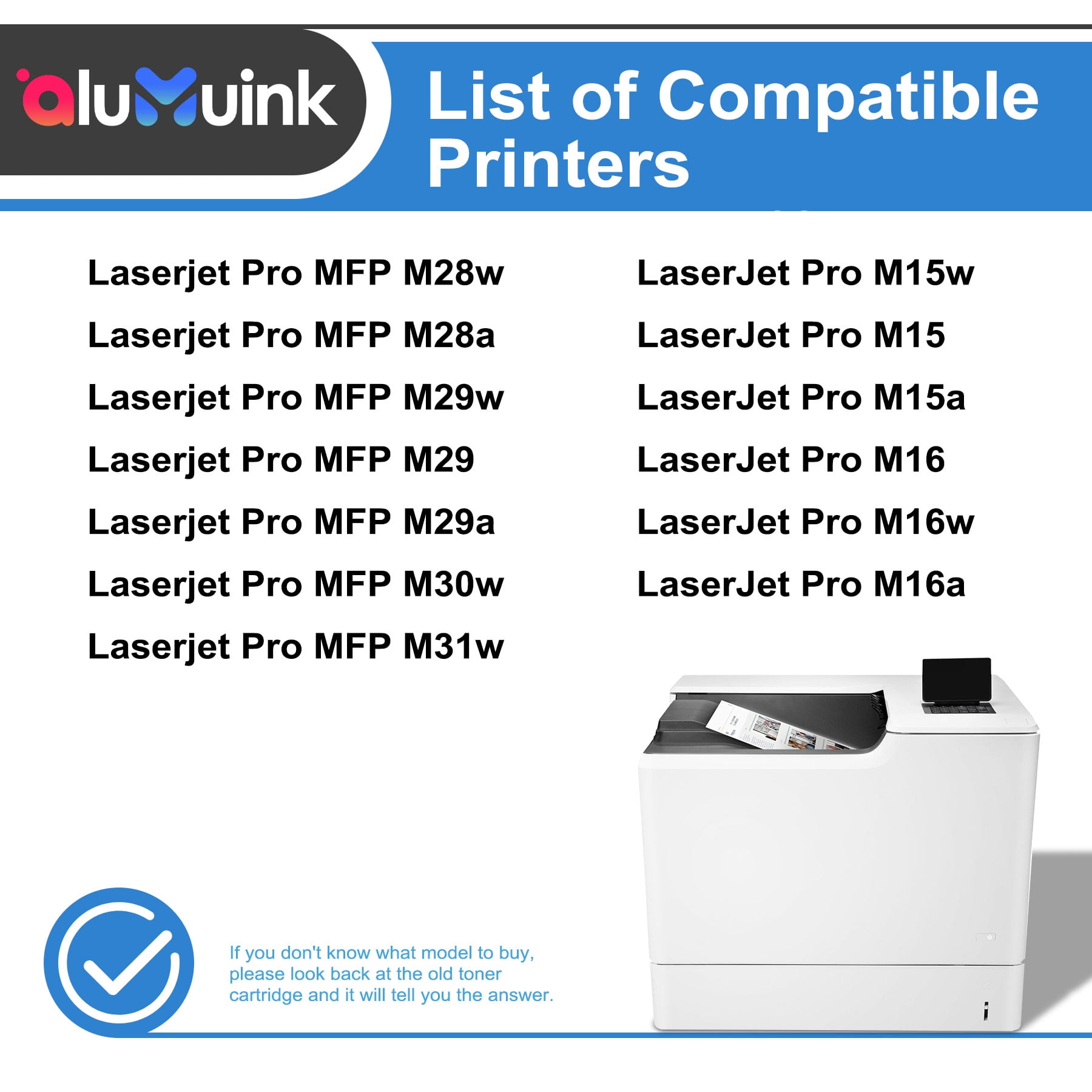 48A Black Compatible for 48A CF248A Toner Cartridges for LaserJet Pro M15w M16w Printer (2 Pack)